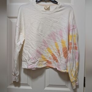 NWT Electric Rose Neil Tie-Dye Sweatshirt Size S Yellow Pink Oversized Size S